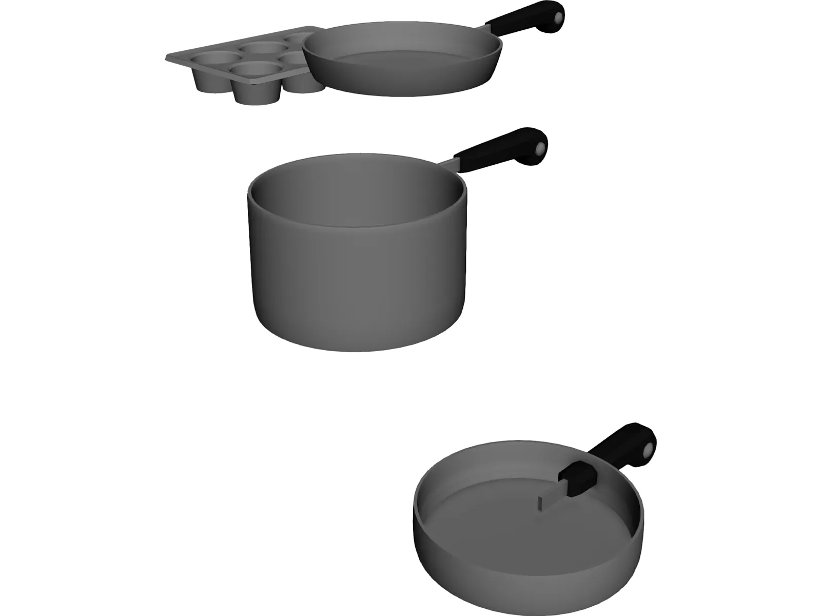 Cook Ware 3D Model main preview