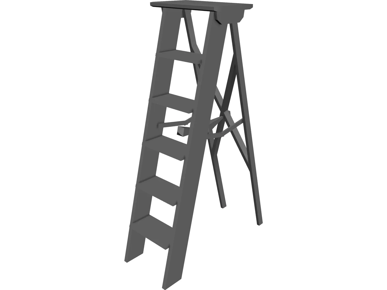 Folding Ladder 3D Model main preview