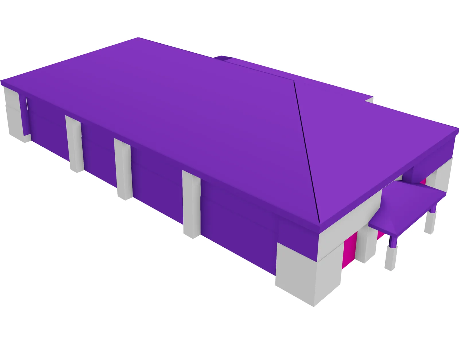 Retail Building 3D Model main preview