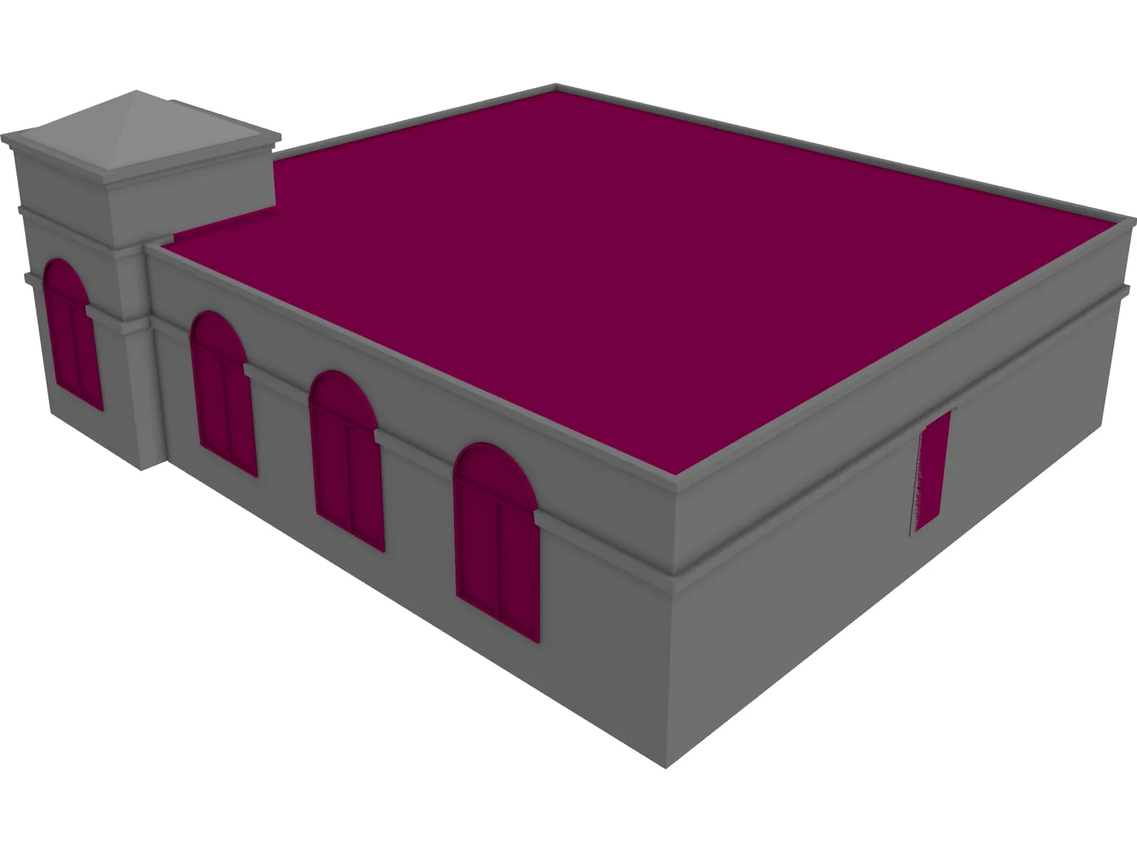 Retail Building 3D Model main preview