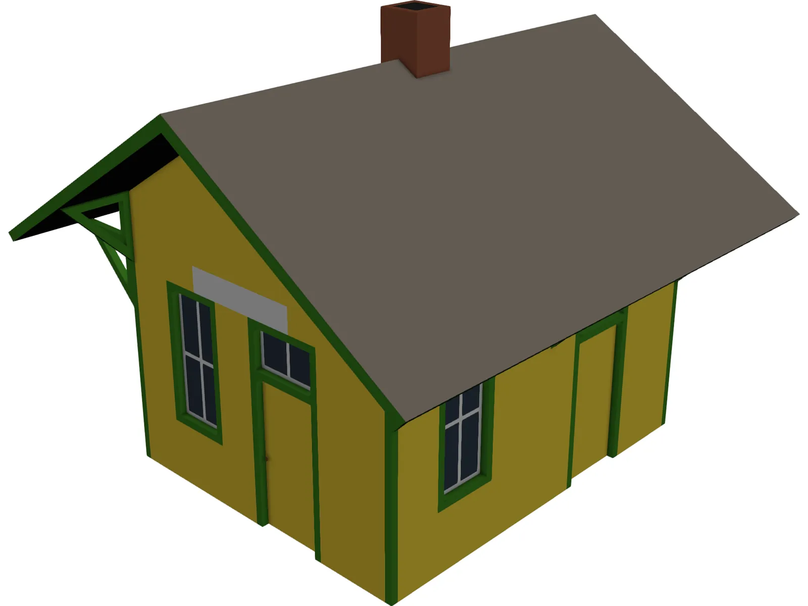Branch Line Station 3D Model main preview
