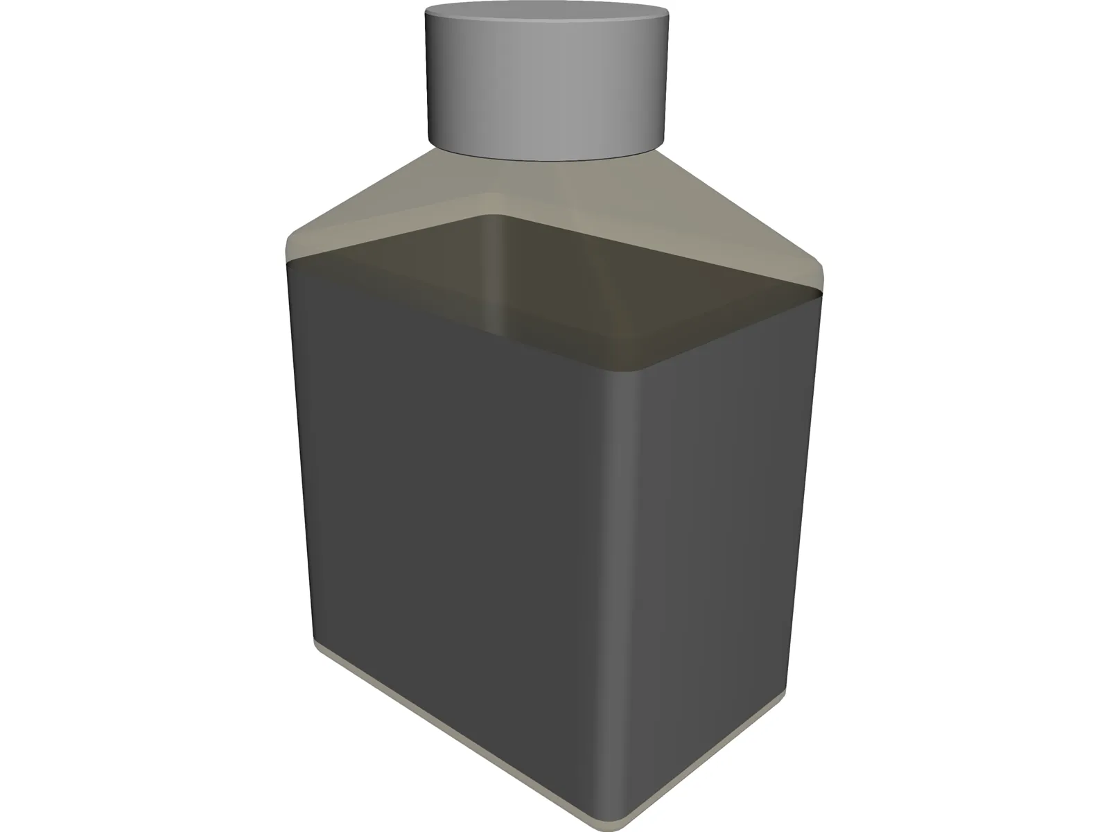 Glass Varnish Bottle 3D Model main preview