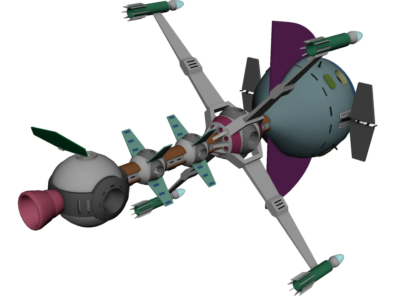 Comet Captain Future 3D Model main preview