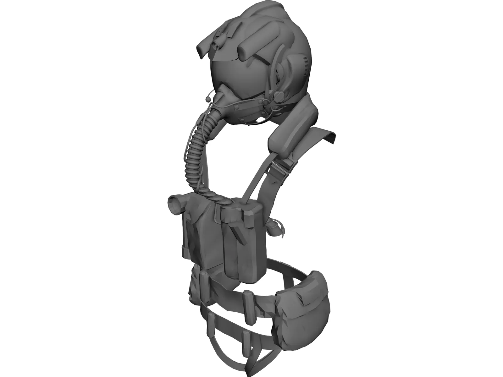 JSF USA Air Suit with Helmet 3D Model main preview
