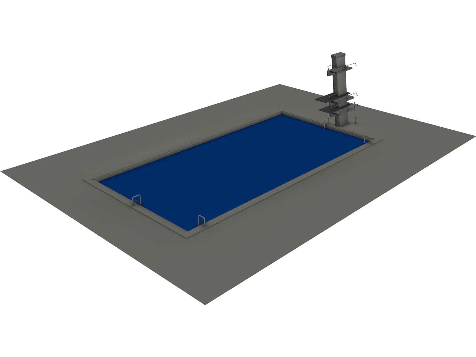 Indoor Pool 3D Model main preview
