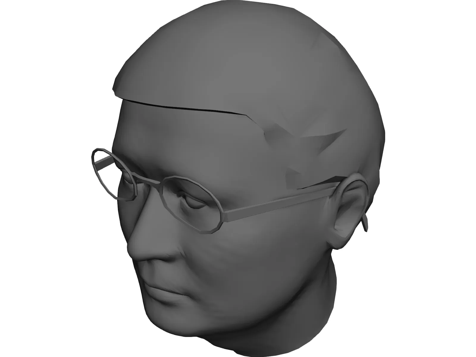 Head Kim Jung Il 3D Model main preview