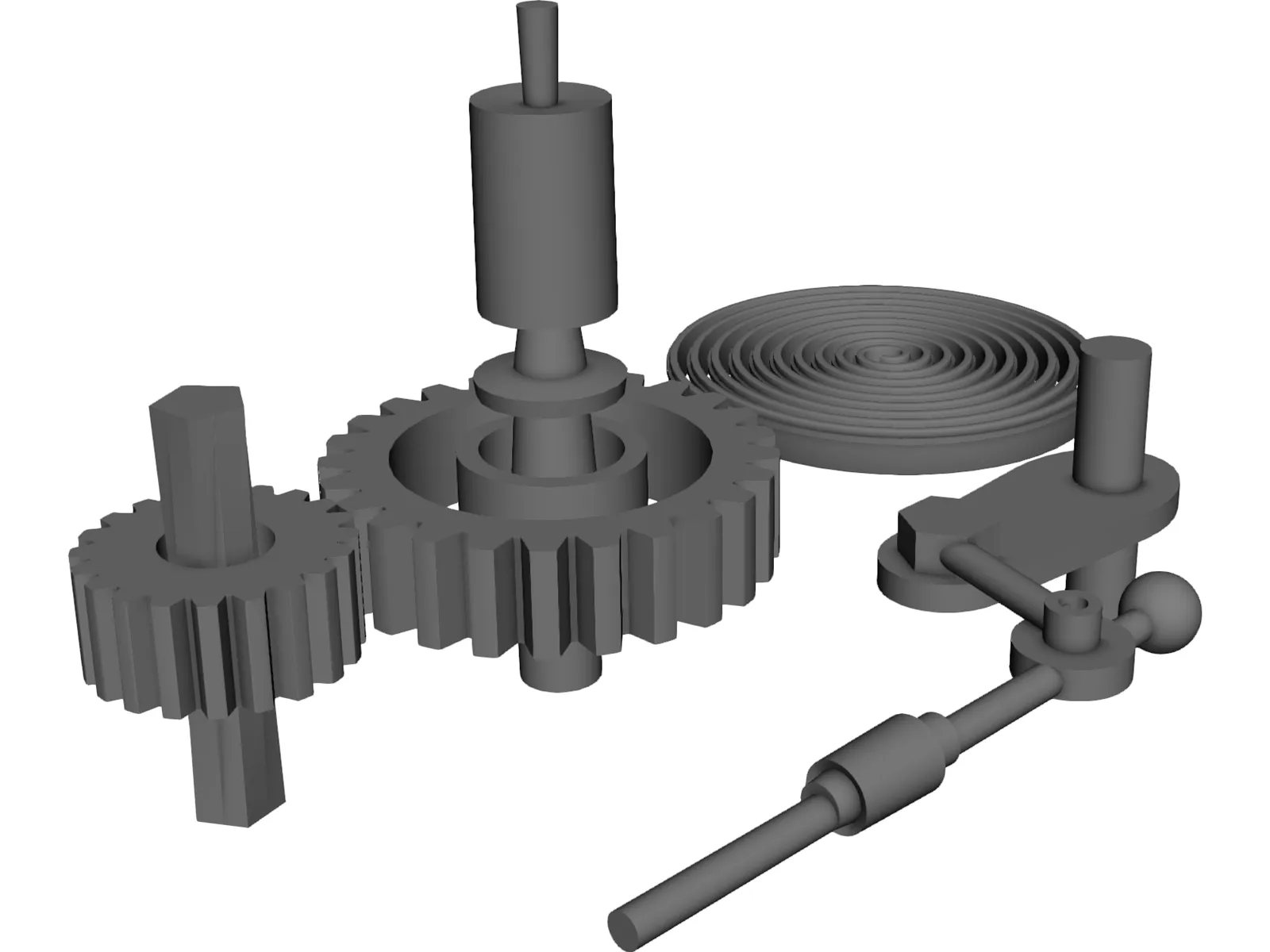Cogs and Gears 3D Model main preview