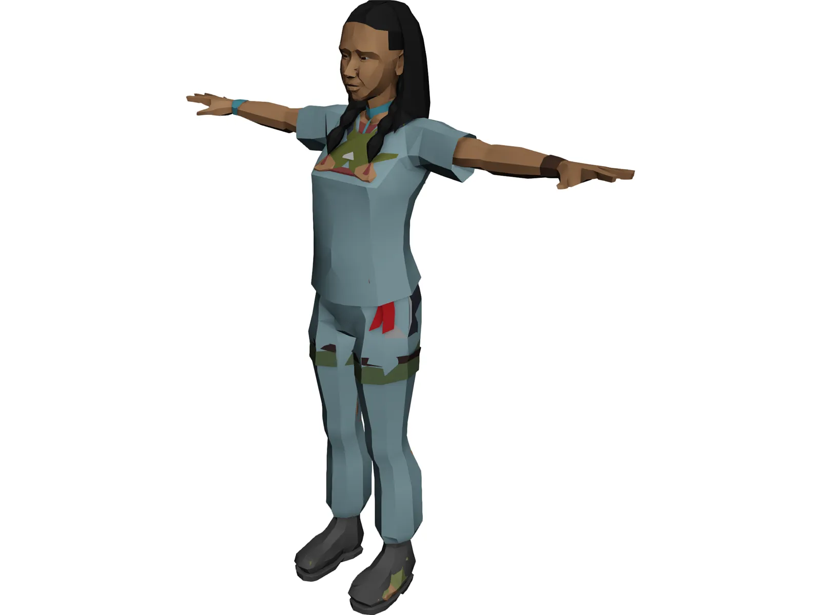 Female Multiple Outfits 3D Model main preview