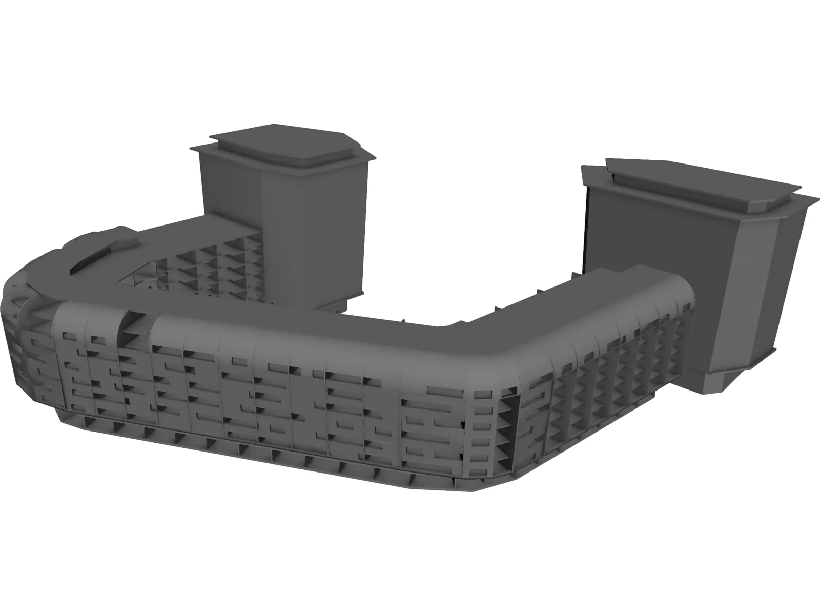 Condo Building 3D Model main preview