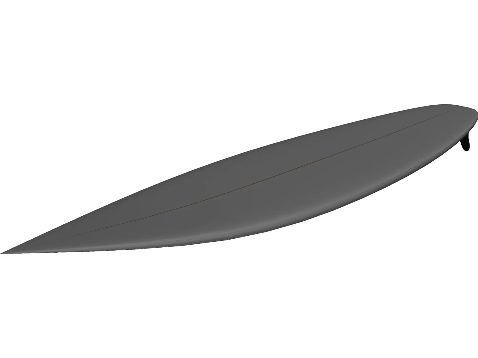 Surfboard 3D Model main preview