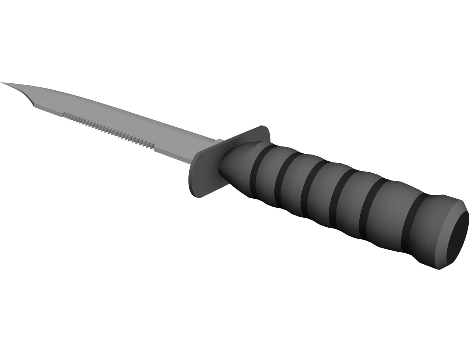 Ka-Bar Military Survival Knife 3D Model main preview