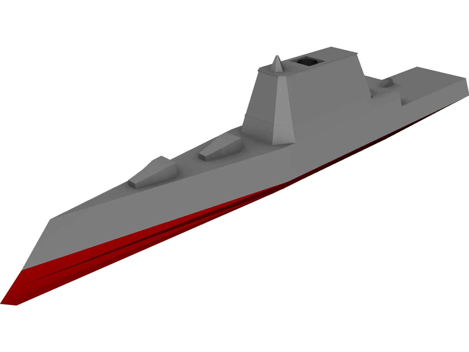 DDX Multi-Mission Stealth Destroyer 3D Model main preview