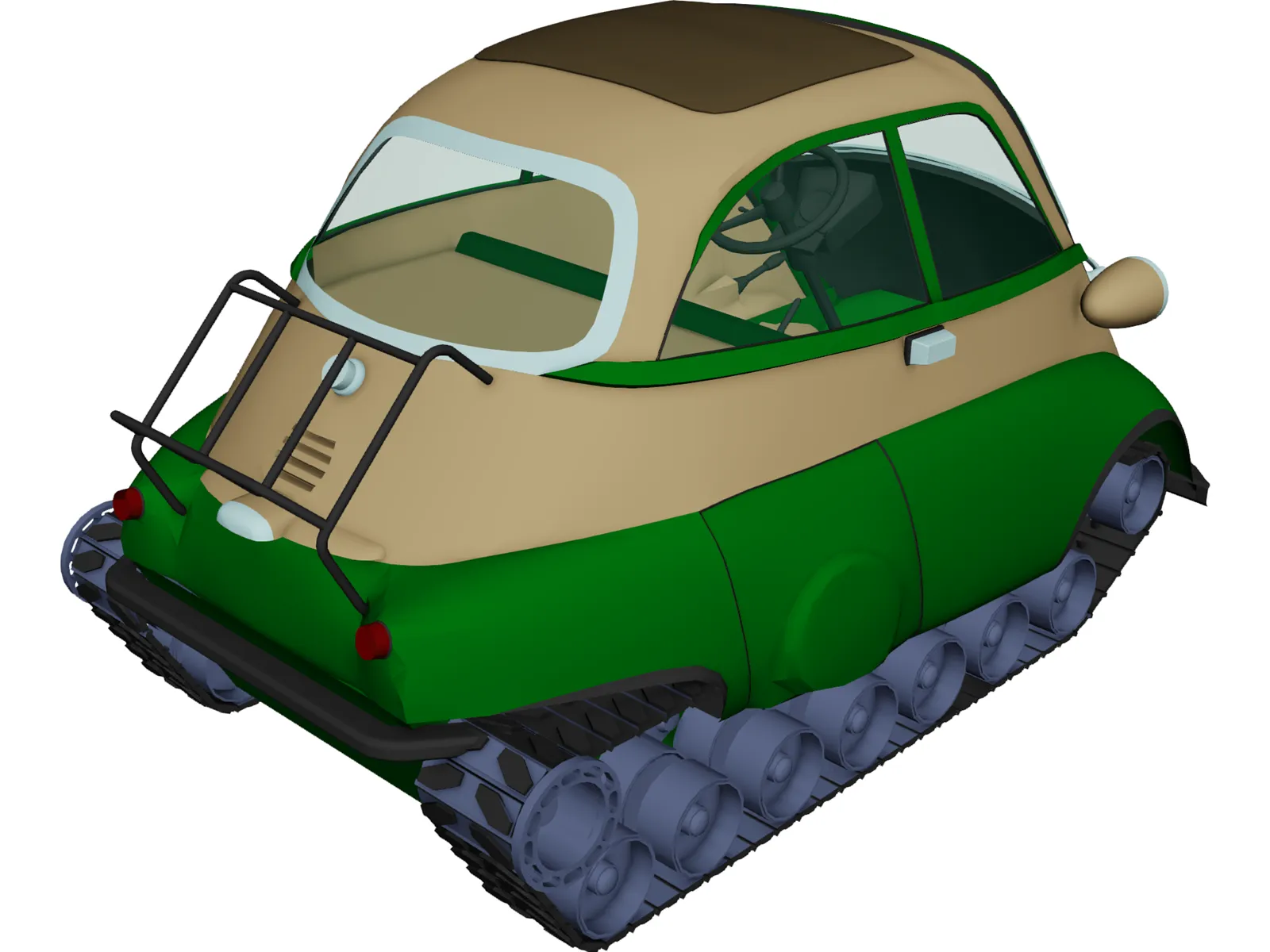 Armored Isetta 3D Model main preview