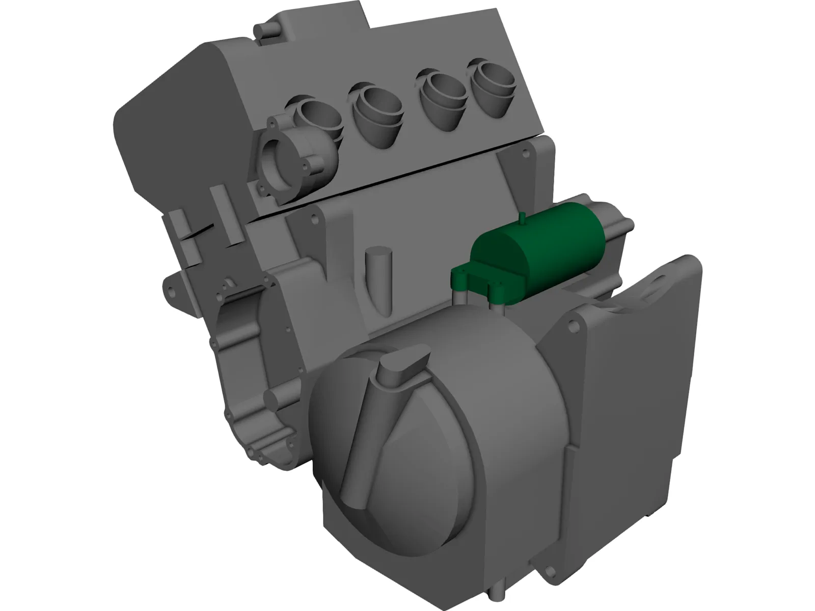 Honda CBR F2 600cc Motorcycle Engine 3D Model main preview