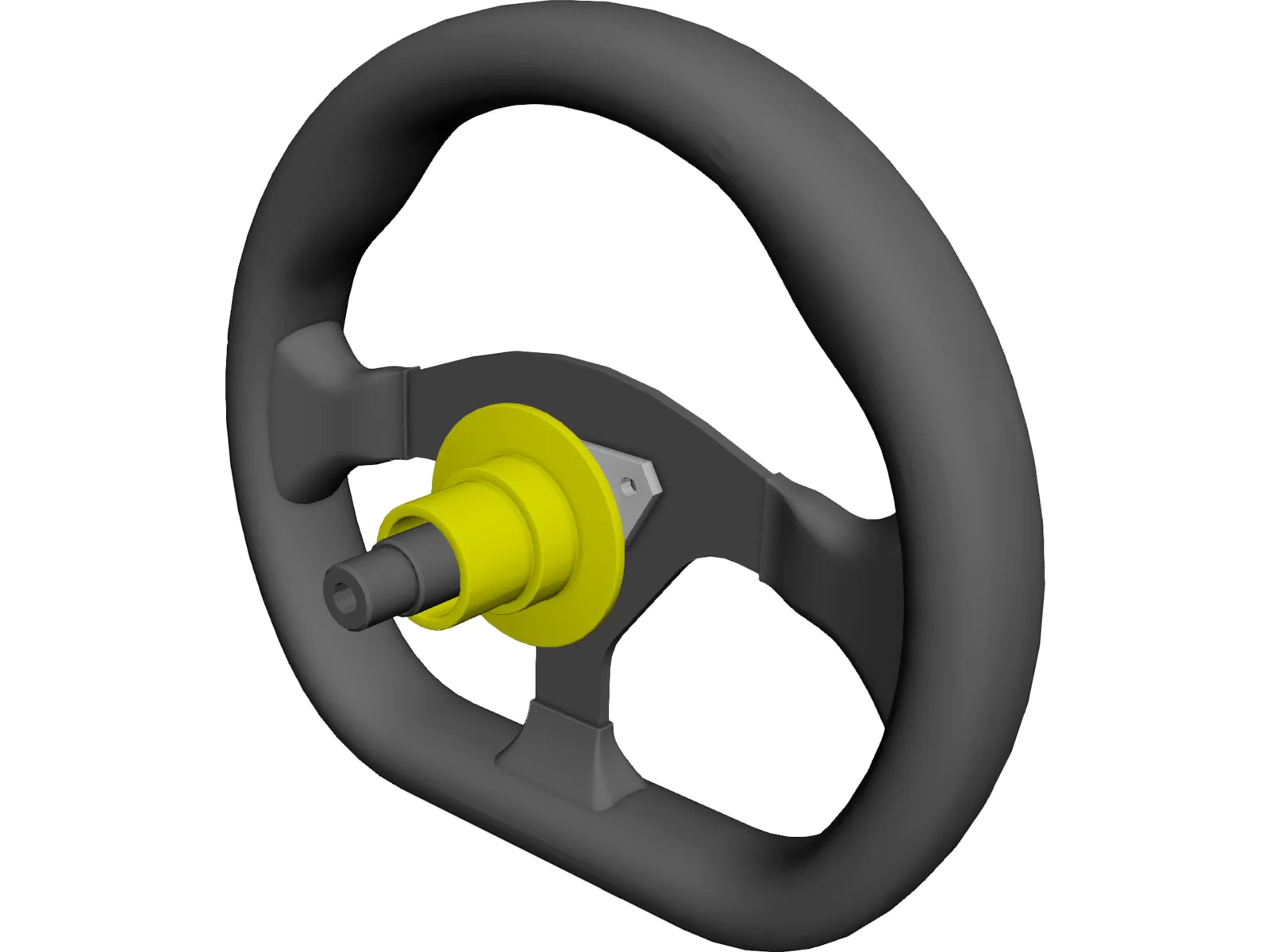 Race Car Steering Wheel (10 Inch For Small Formula Car) 3D Model main preview