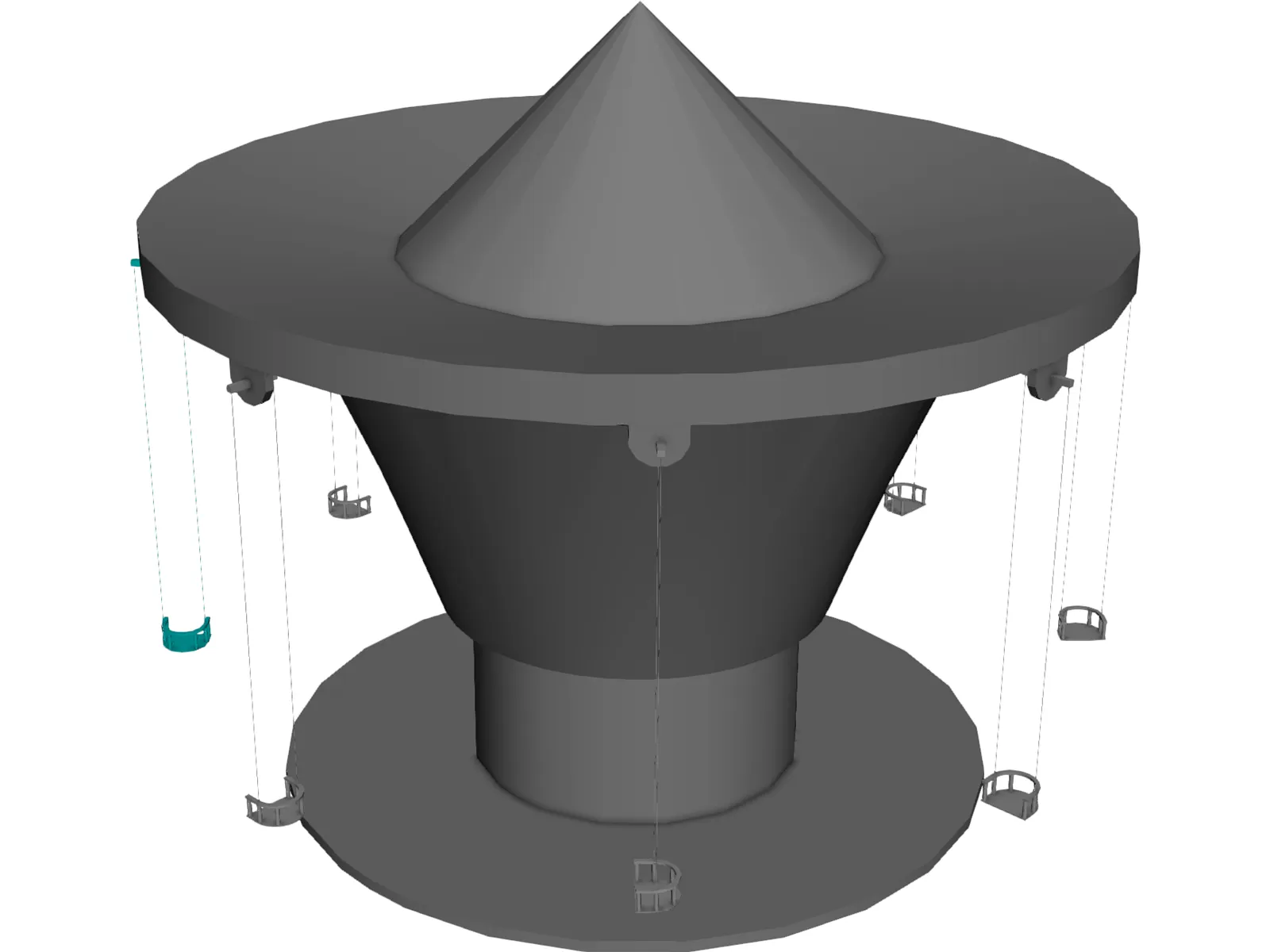 Carrousel 3D Model main preview