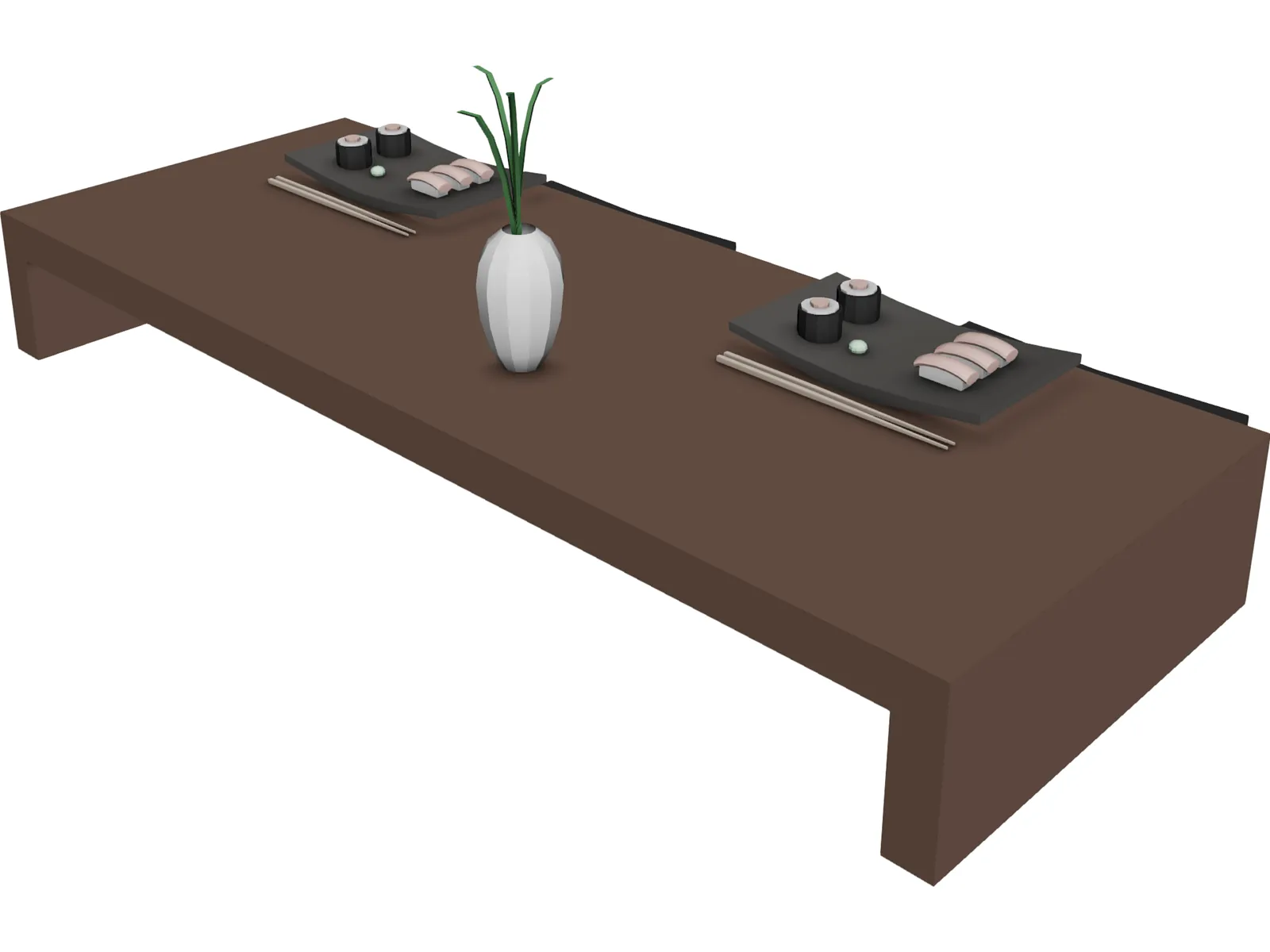 China Table 3D Model main preview
