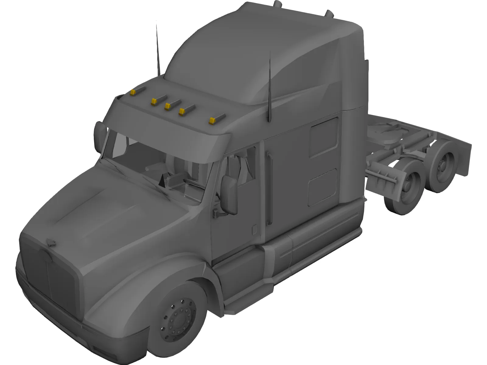 Peterbilt 387 3D Model main preview