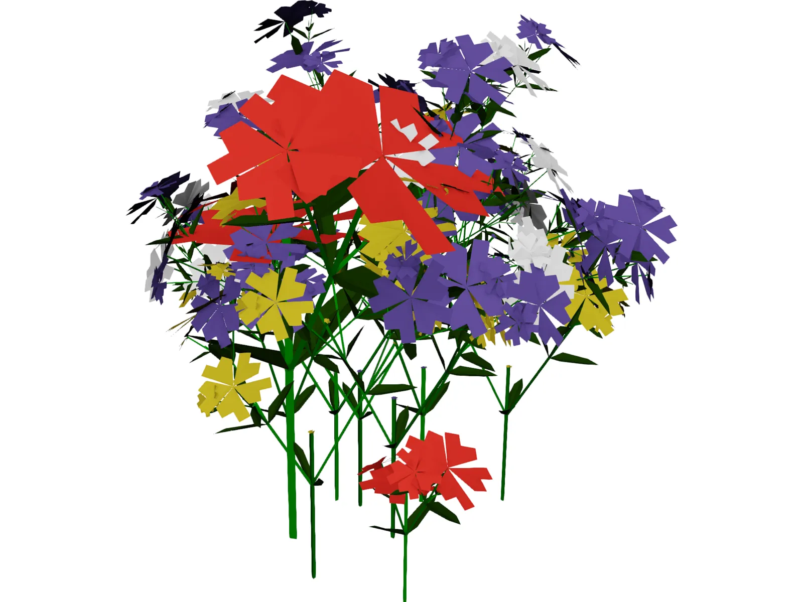 Flowers 3D Model main preview