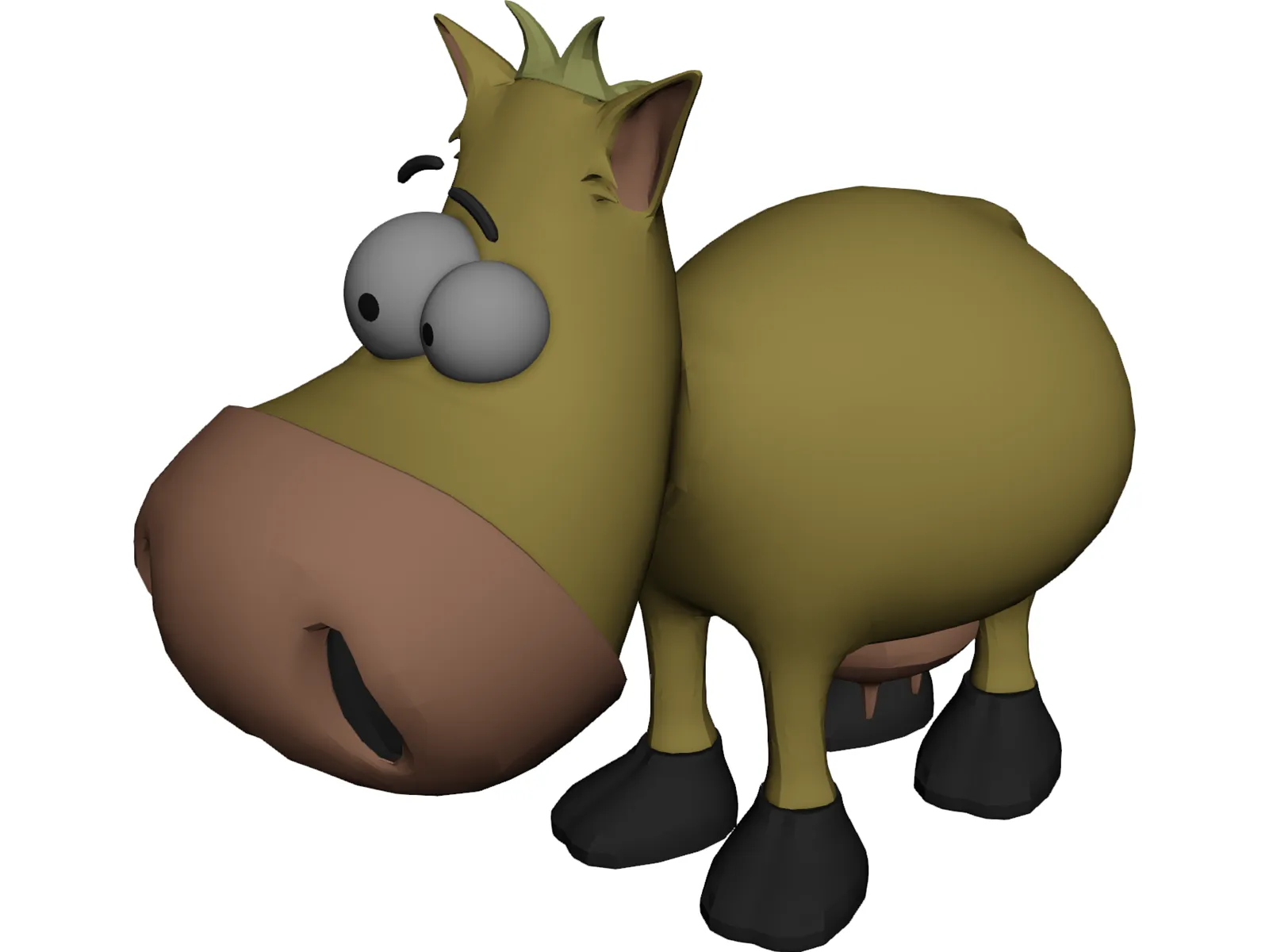 Cartoon Cow 3D Model main preview