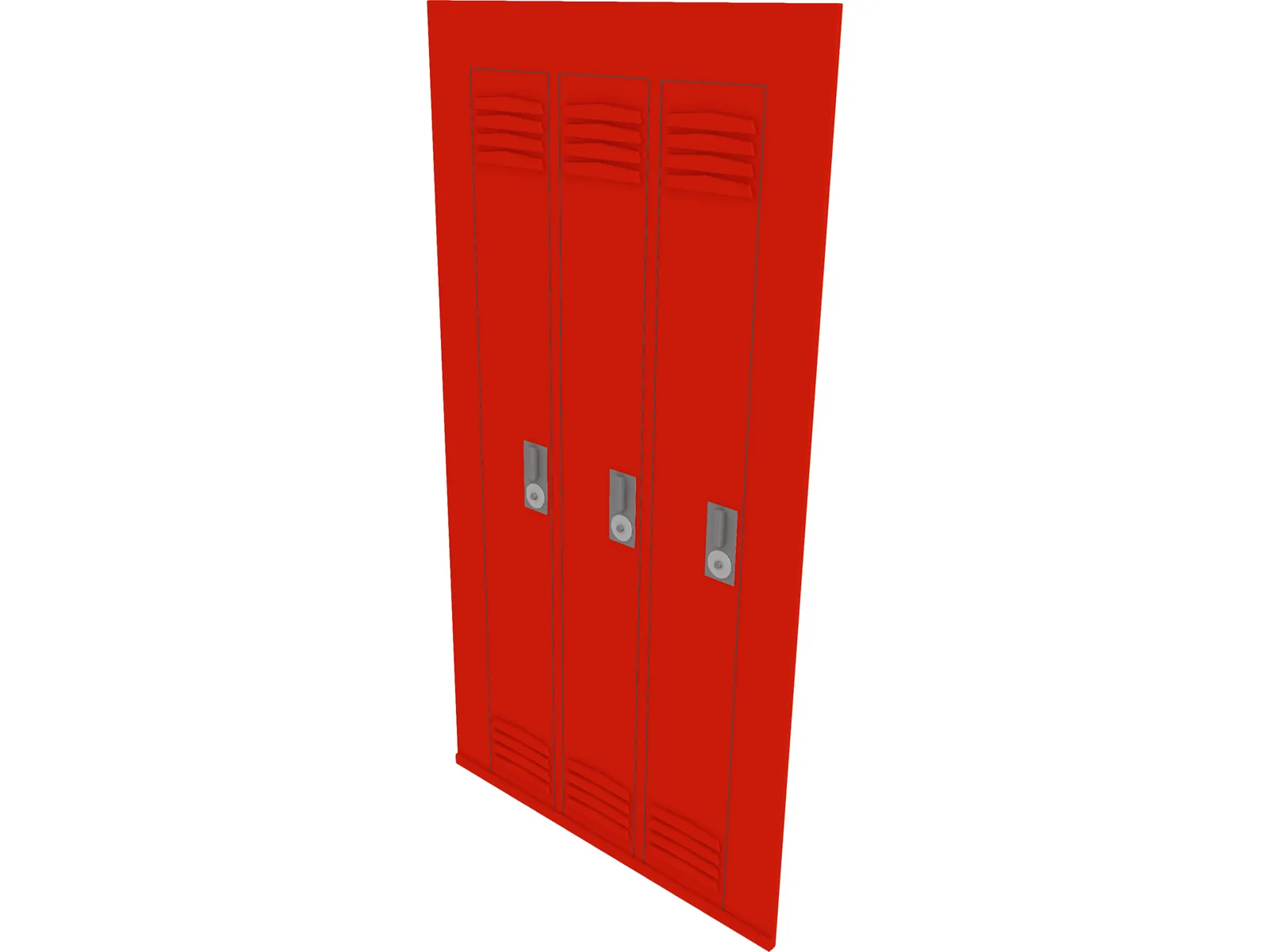Wall Locker 3D Model main preview