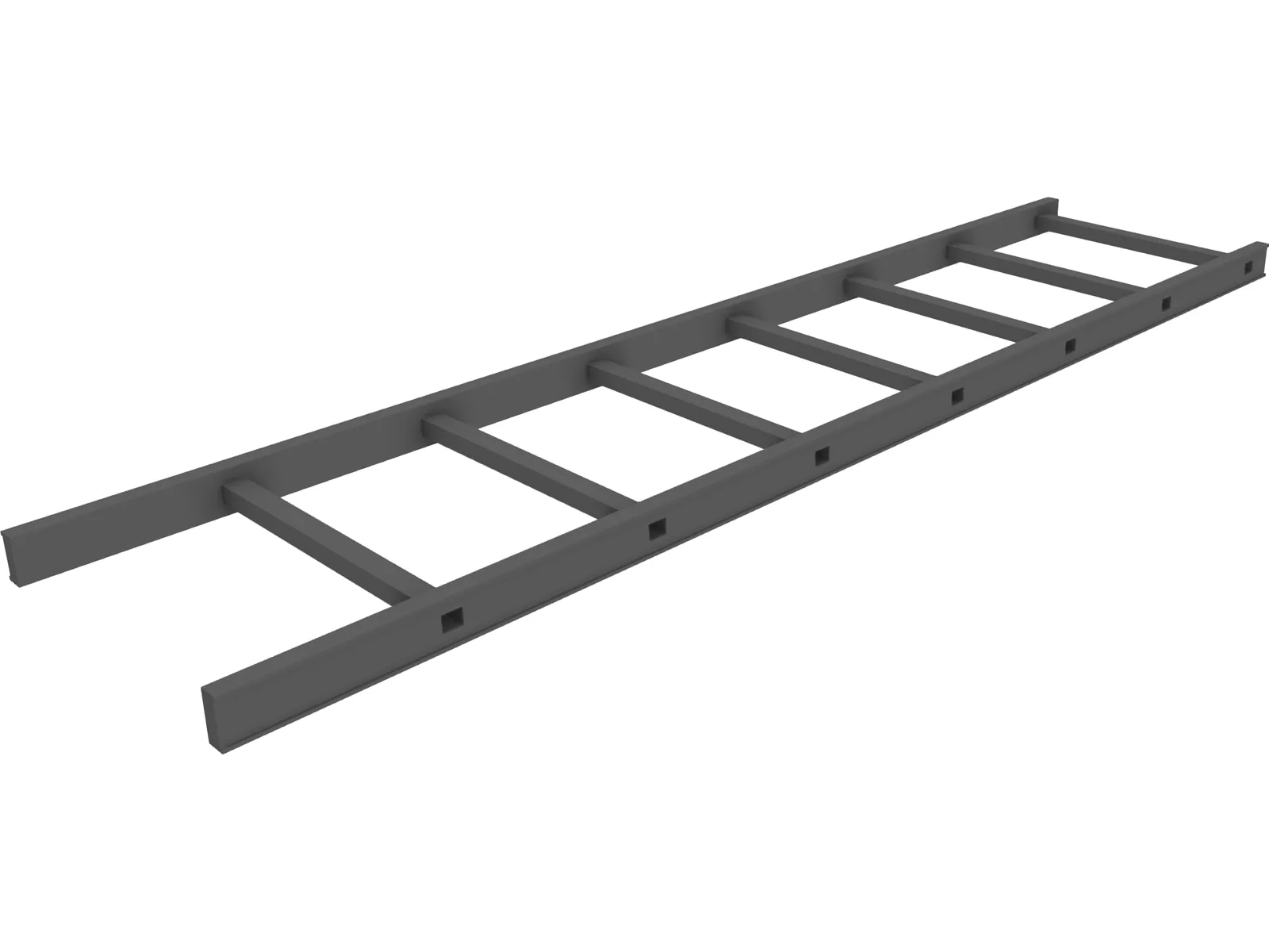 Aluminium Ladder 3D Model main preview