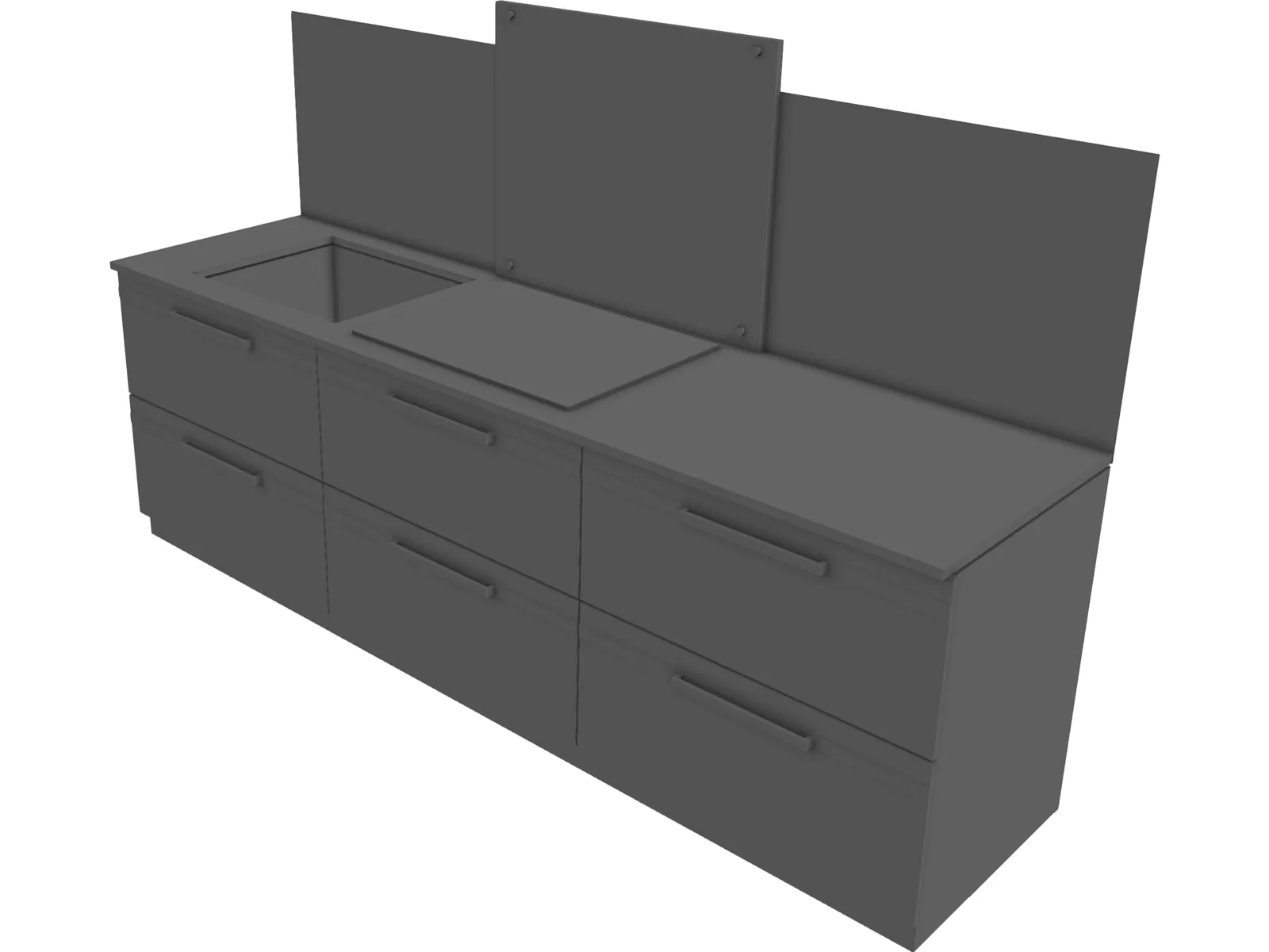 Kitchen 3D Model main preview