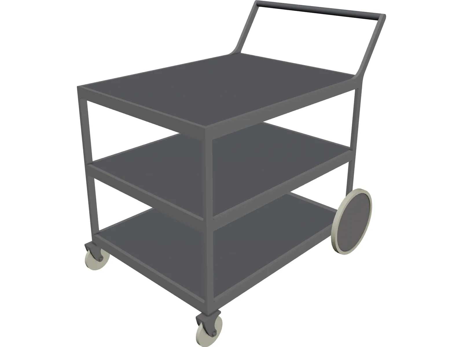 Library Cart 3D Model main preview