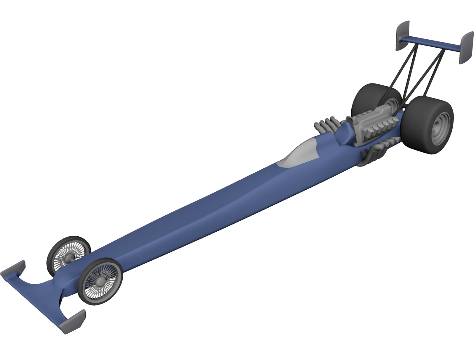 Top Fuel Dragster 3D Model main preview