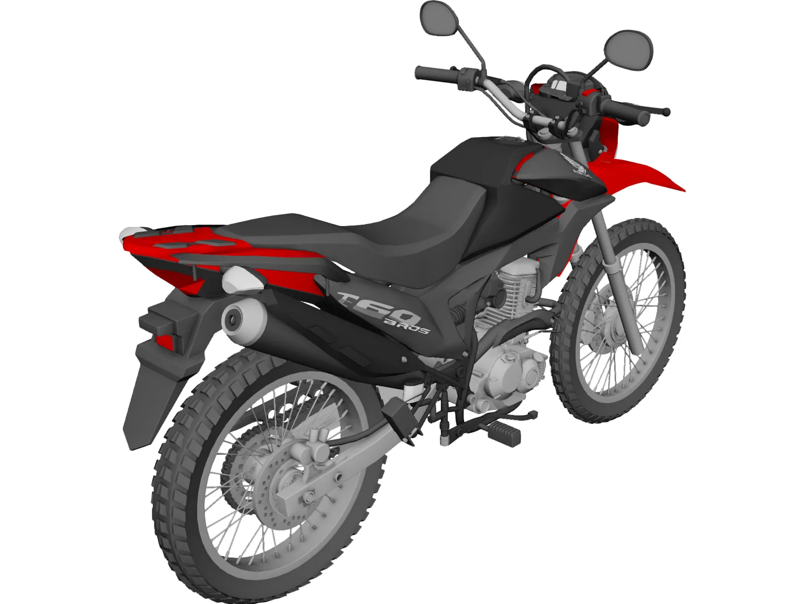 Honda Bros 160 3D Model main preview