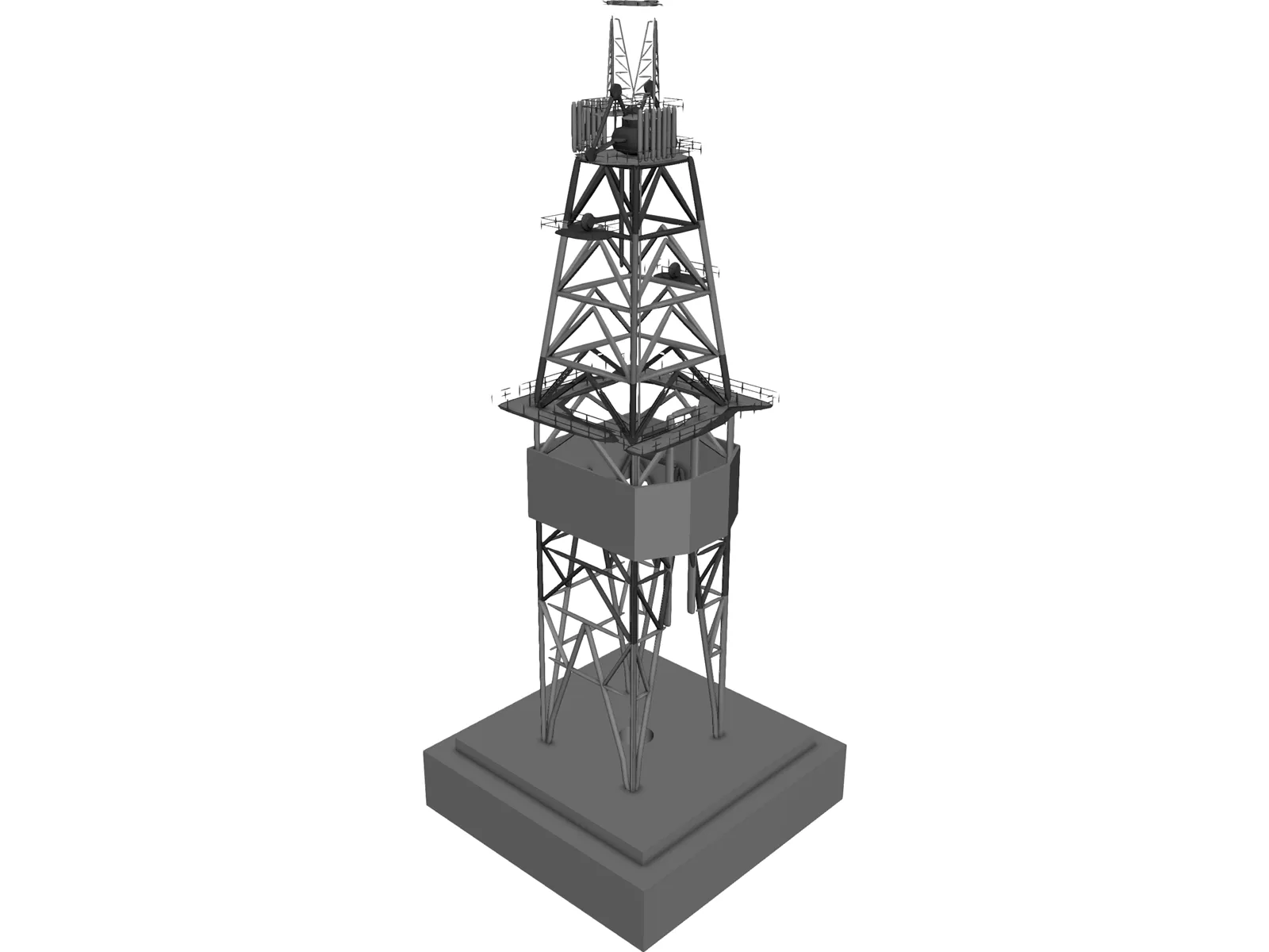 Drill Rig 3D Model main preview