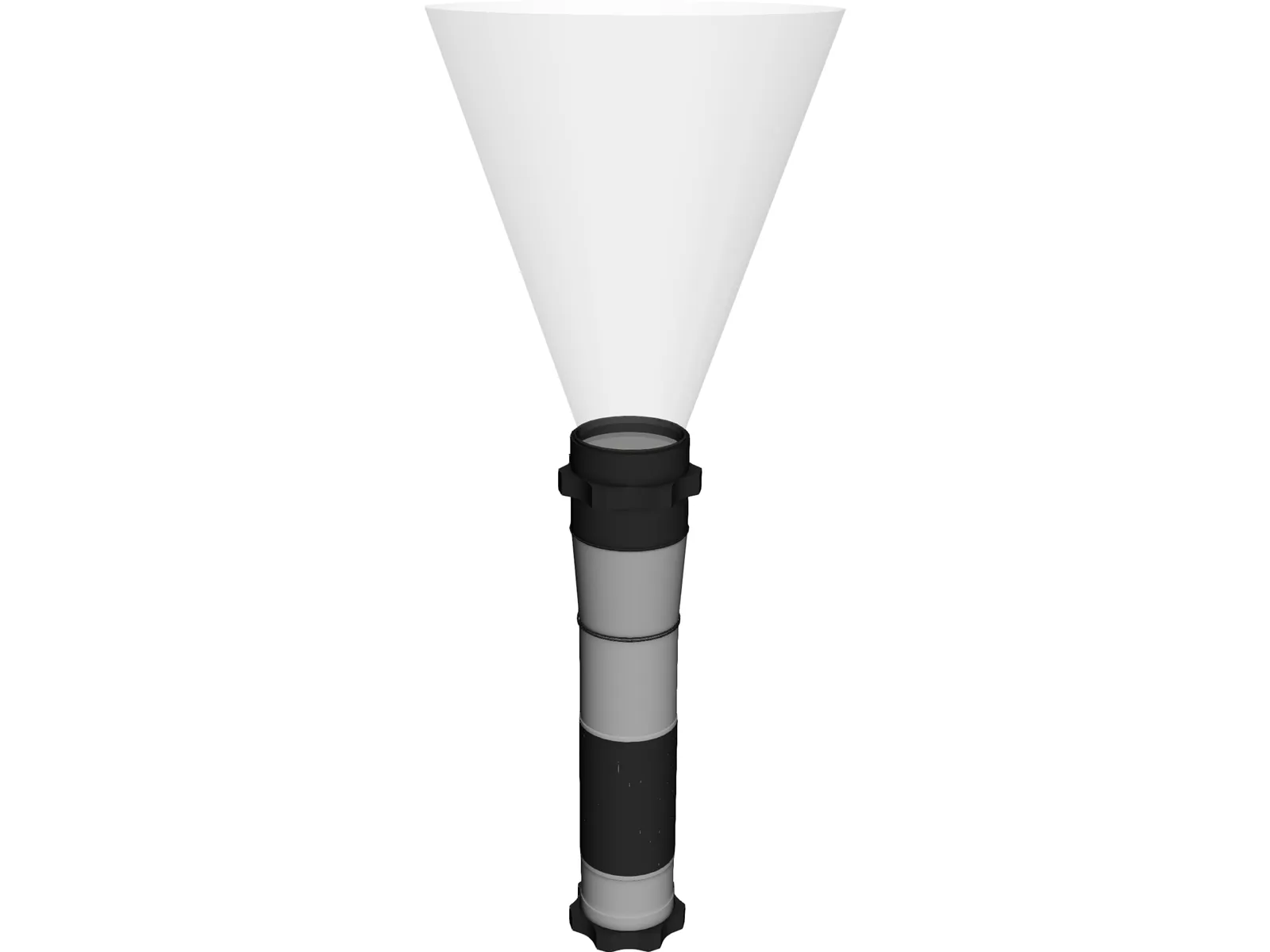 Tactical Flash Light 3D Model main preview