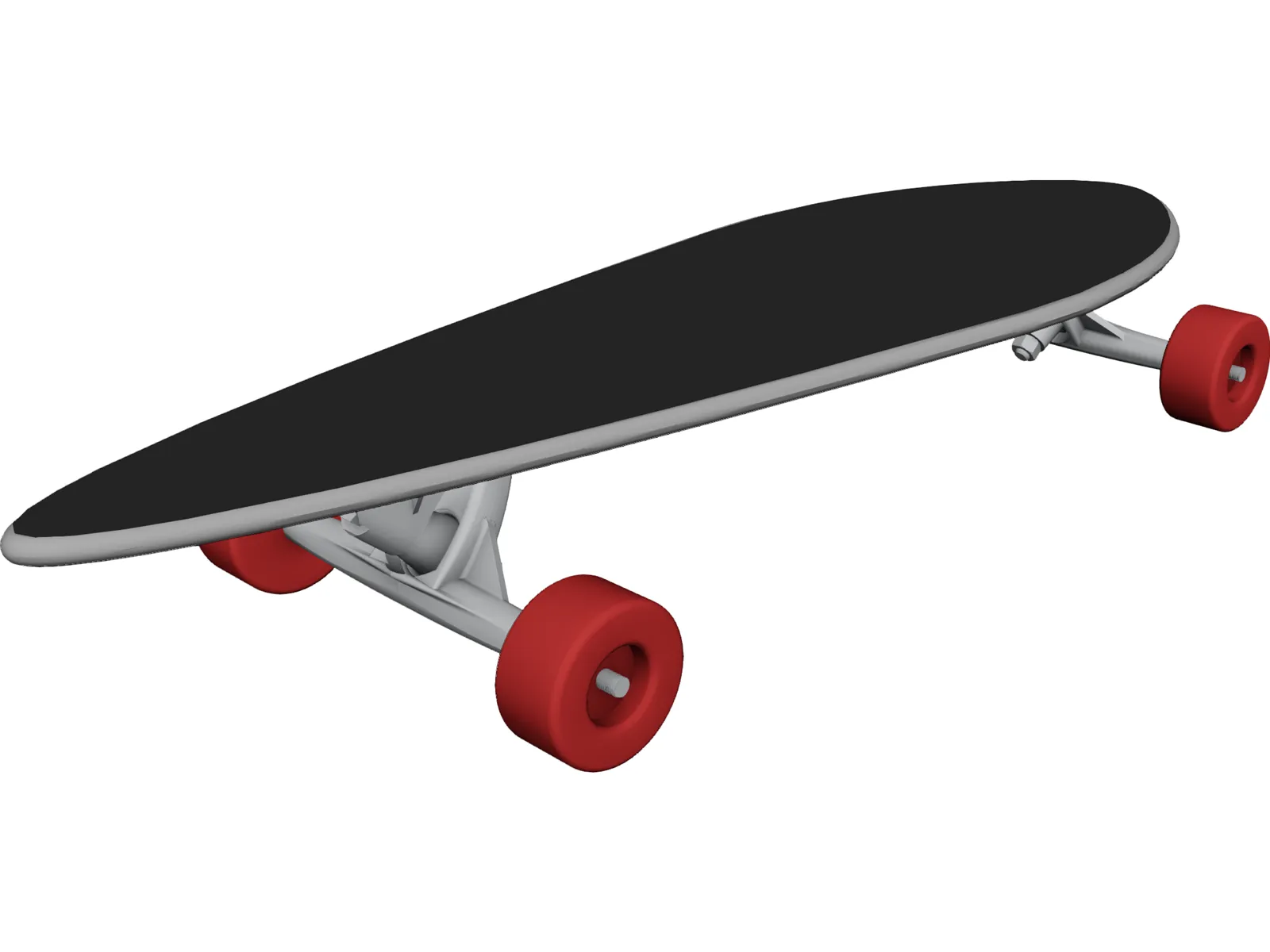 Longboard 3D Model main preview