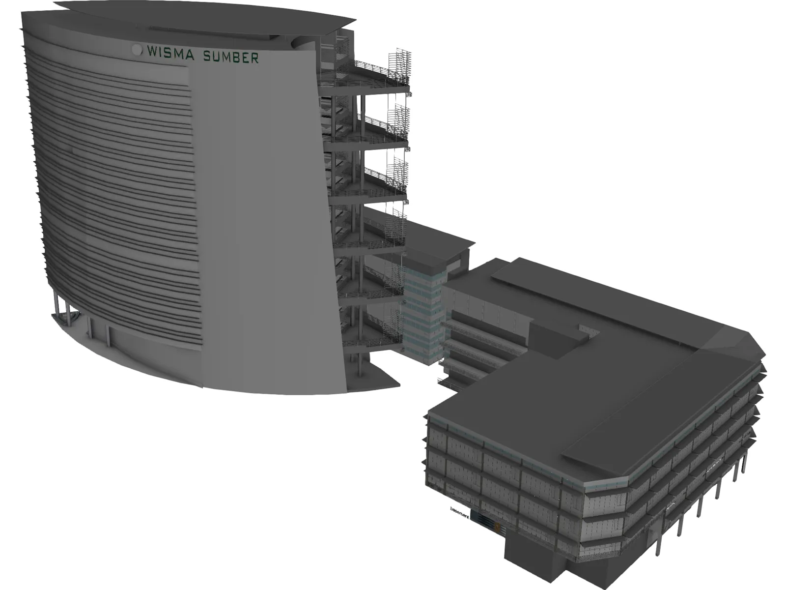 Kementerian Sumber Asli 3D Model main preview
