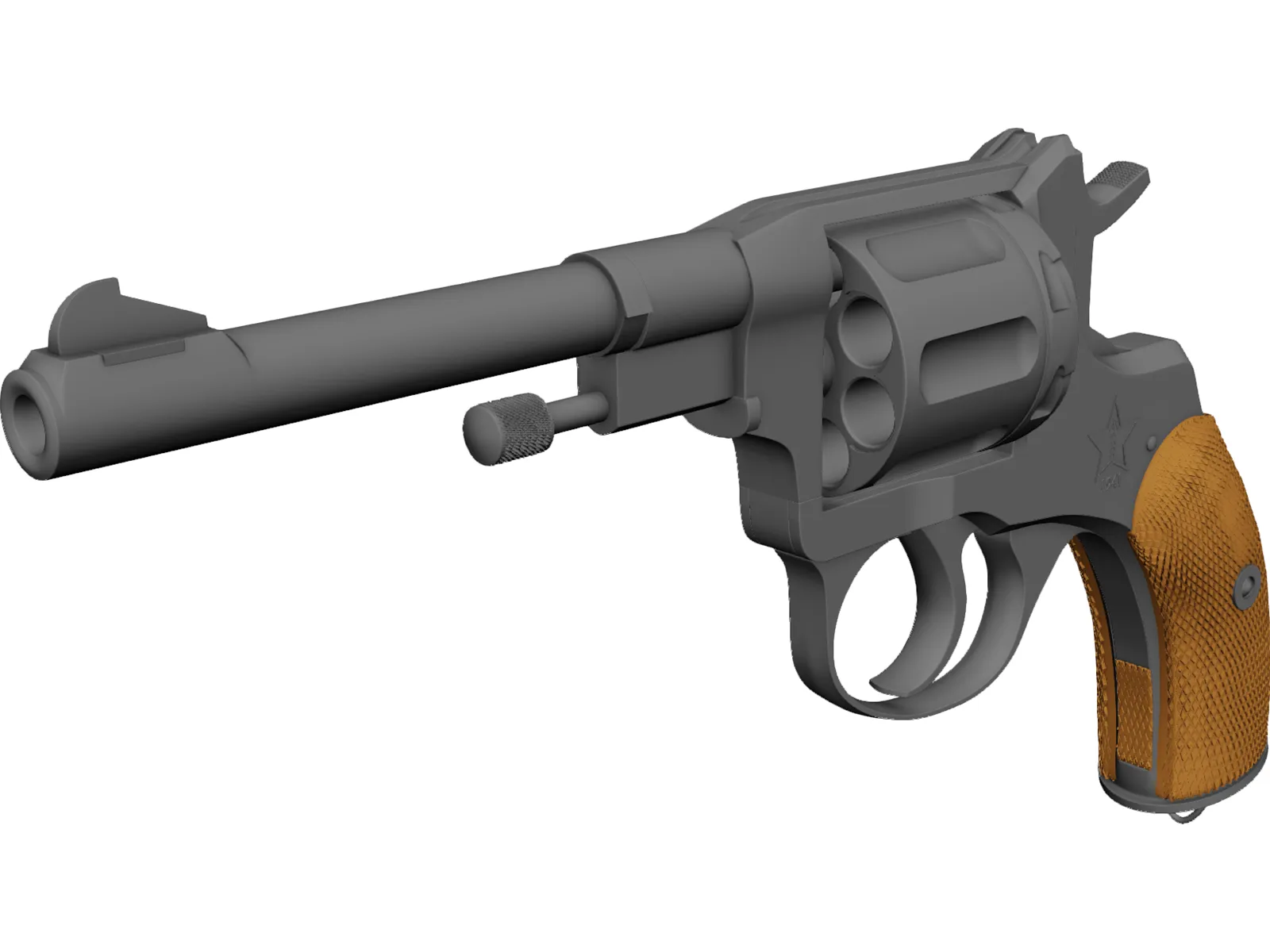 Nagant M1895 3D Model main preview