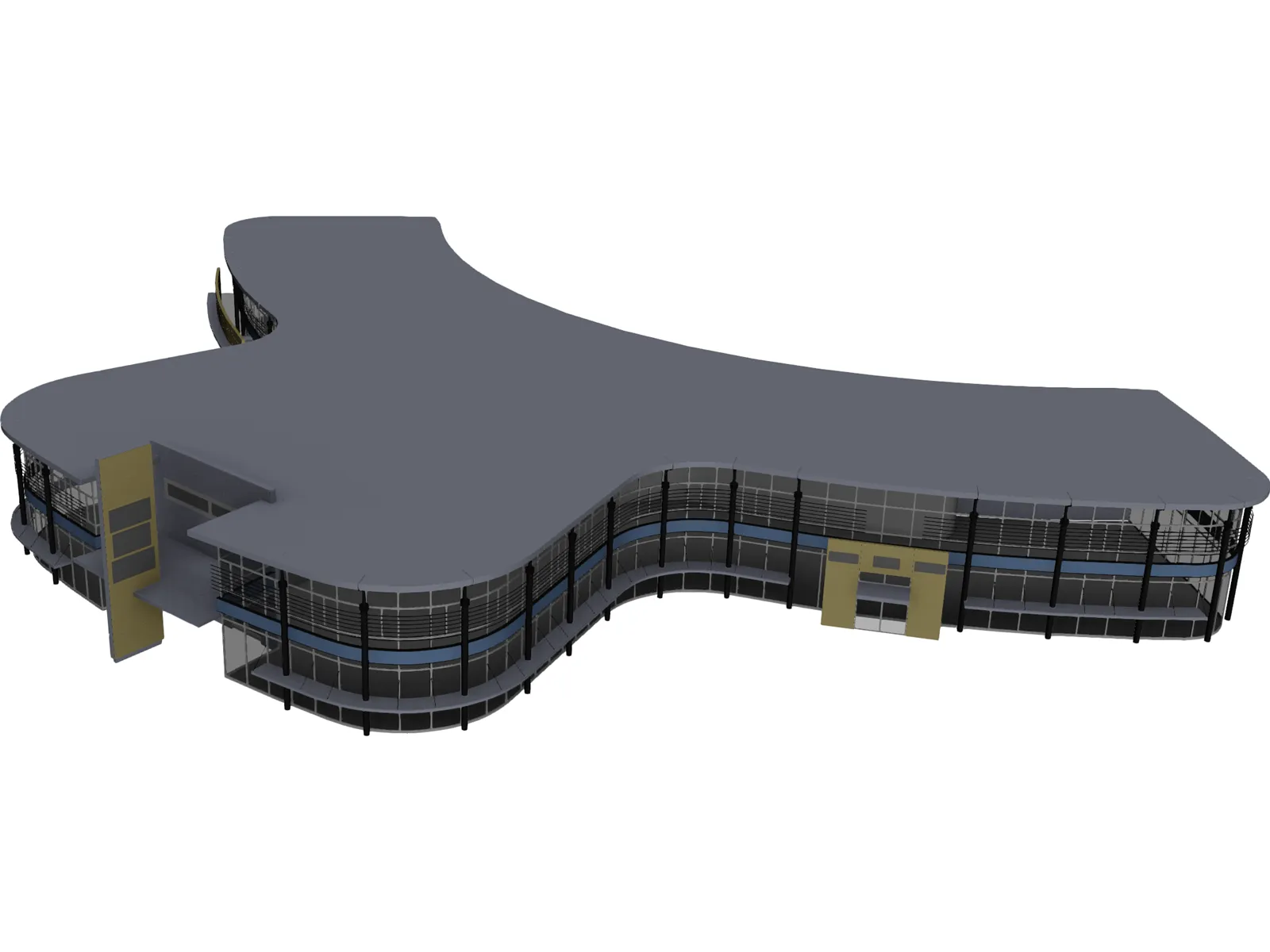 Car Showroom 3D Model main preview