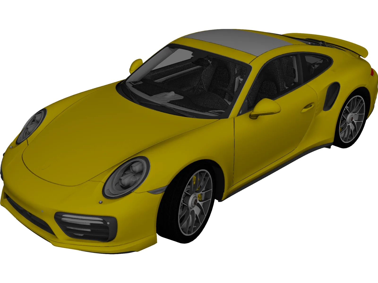 Porsche 911 Turbo S (2016) 3D Model main preview