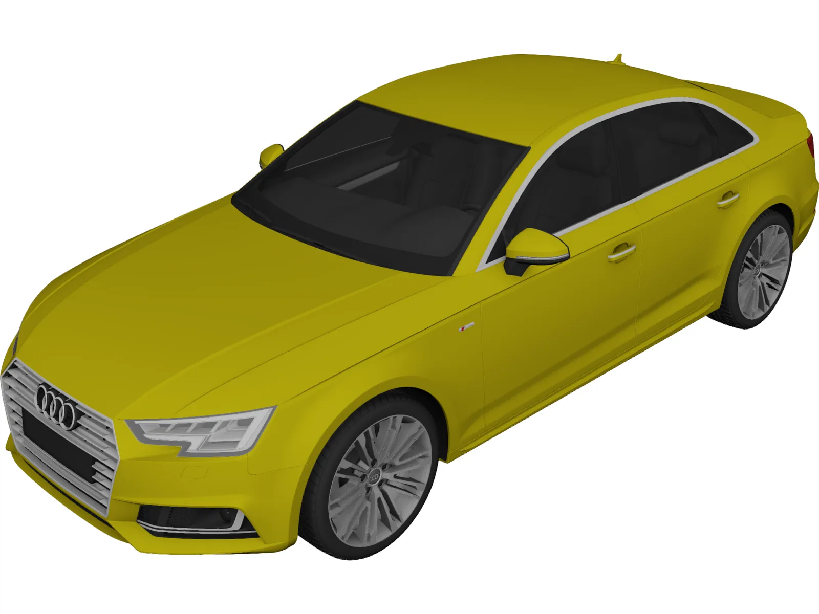 Audi A4 2.0T Quattro S-Line Sedan (2016) 3D Model main preview