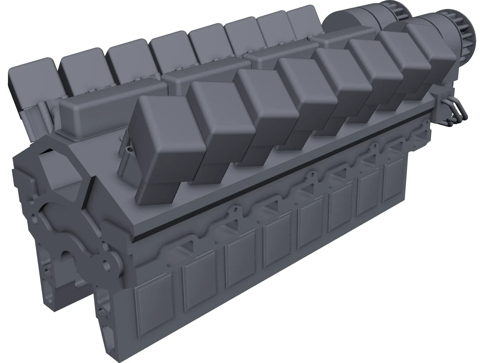 RK215 Diesel Engine 3D Model main preview