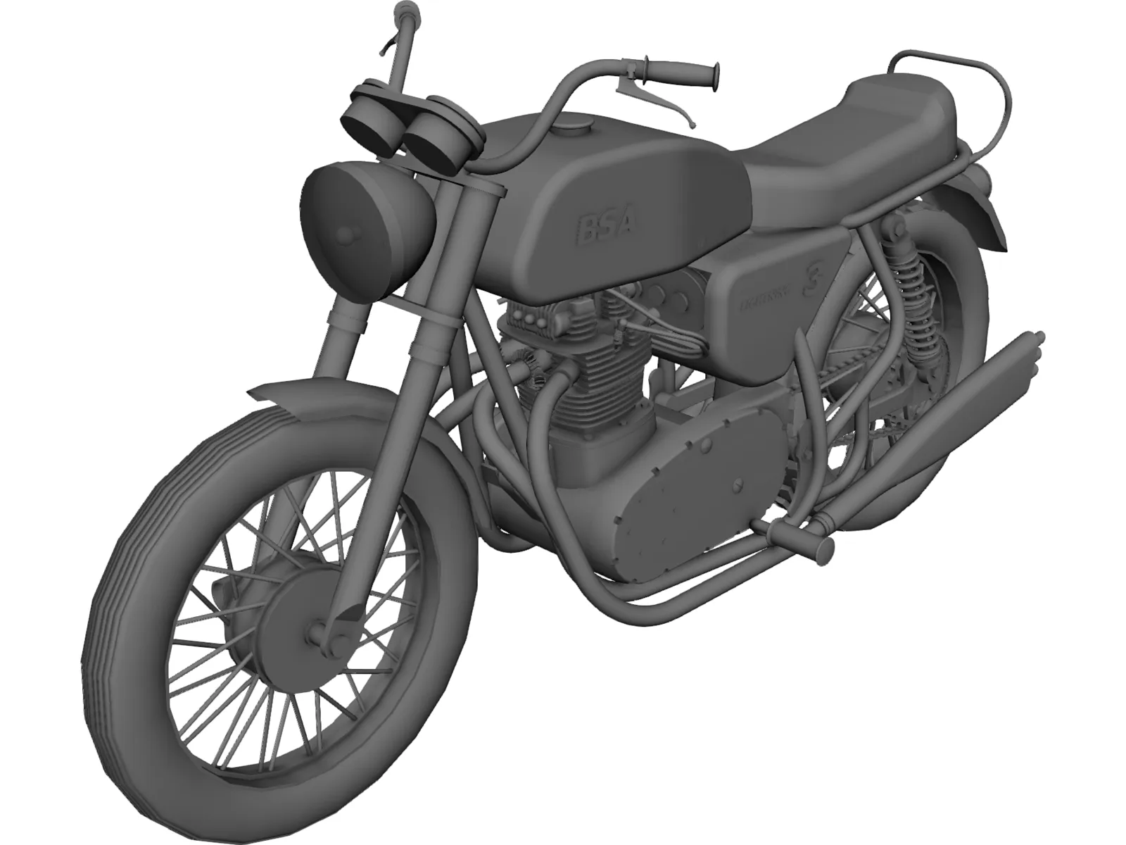 BSA Lightning 3D Model main preview