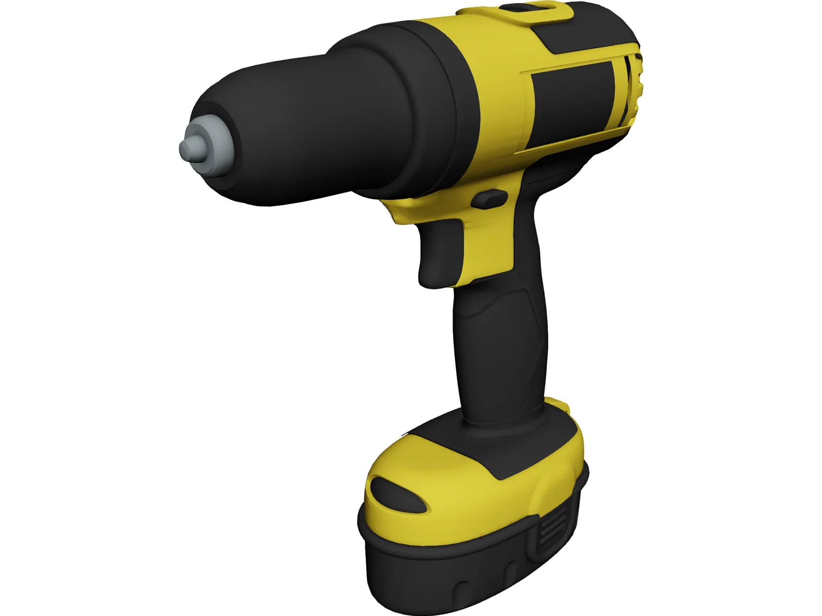 DeWalt Drill 3D Model main preview