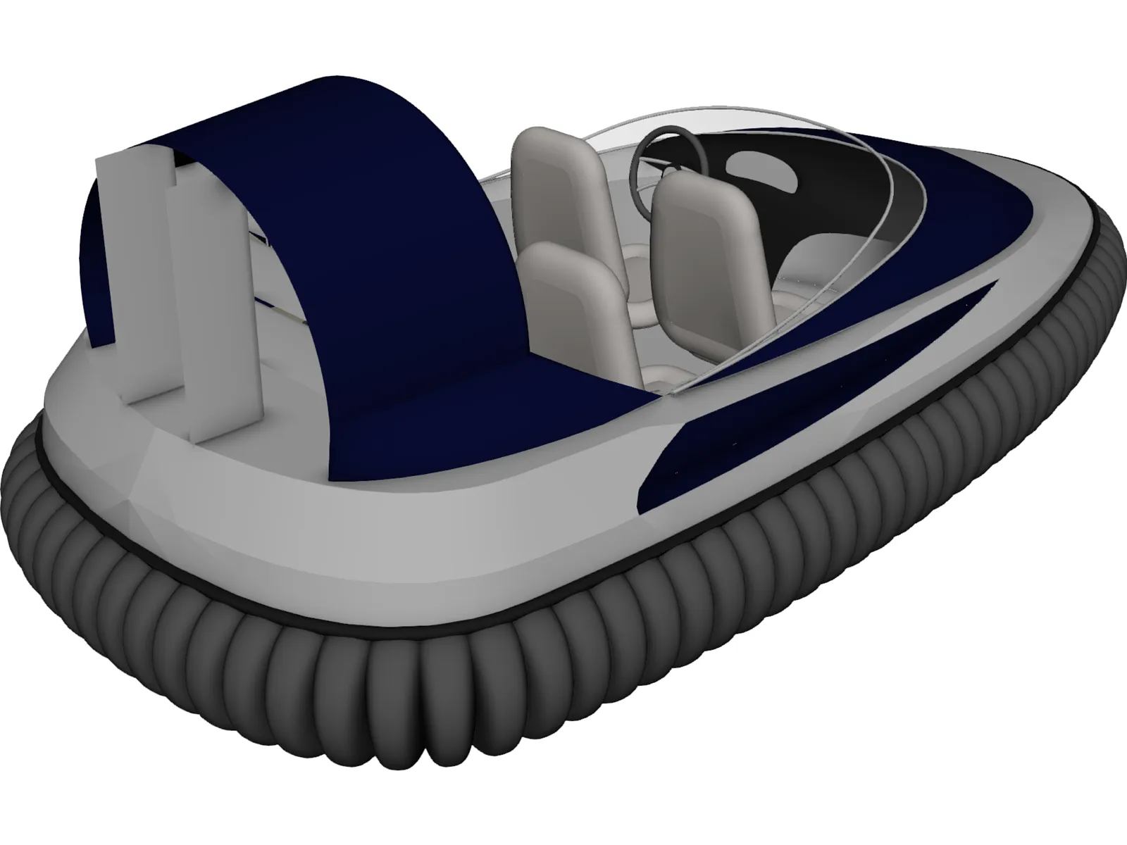 Hovercraft 3D Model main preview