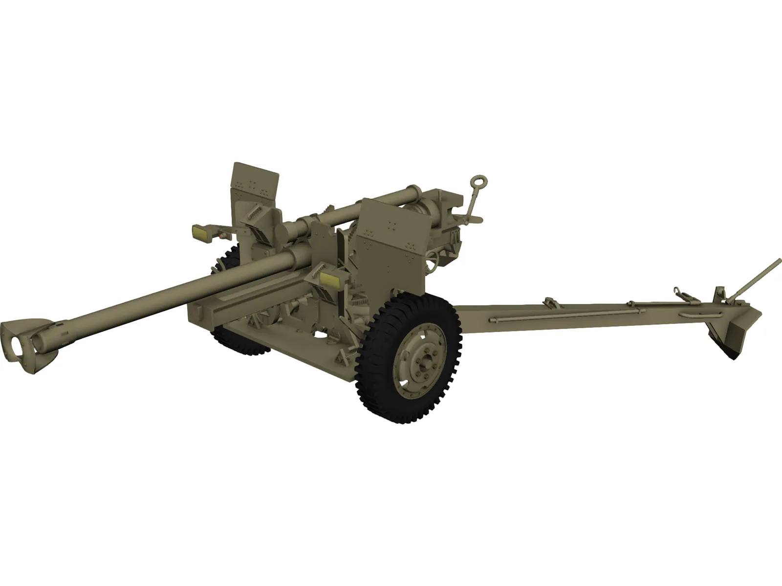 M101A1 Howitzer 3D Model main preview