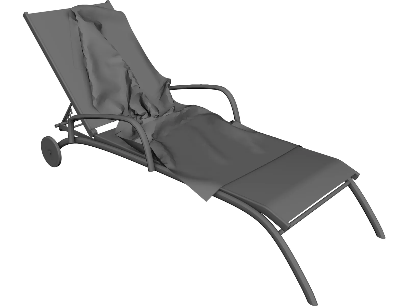 Modern Sunbed 3D Model main preview
