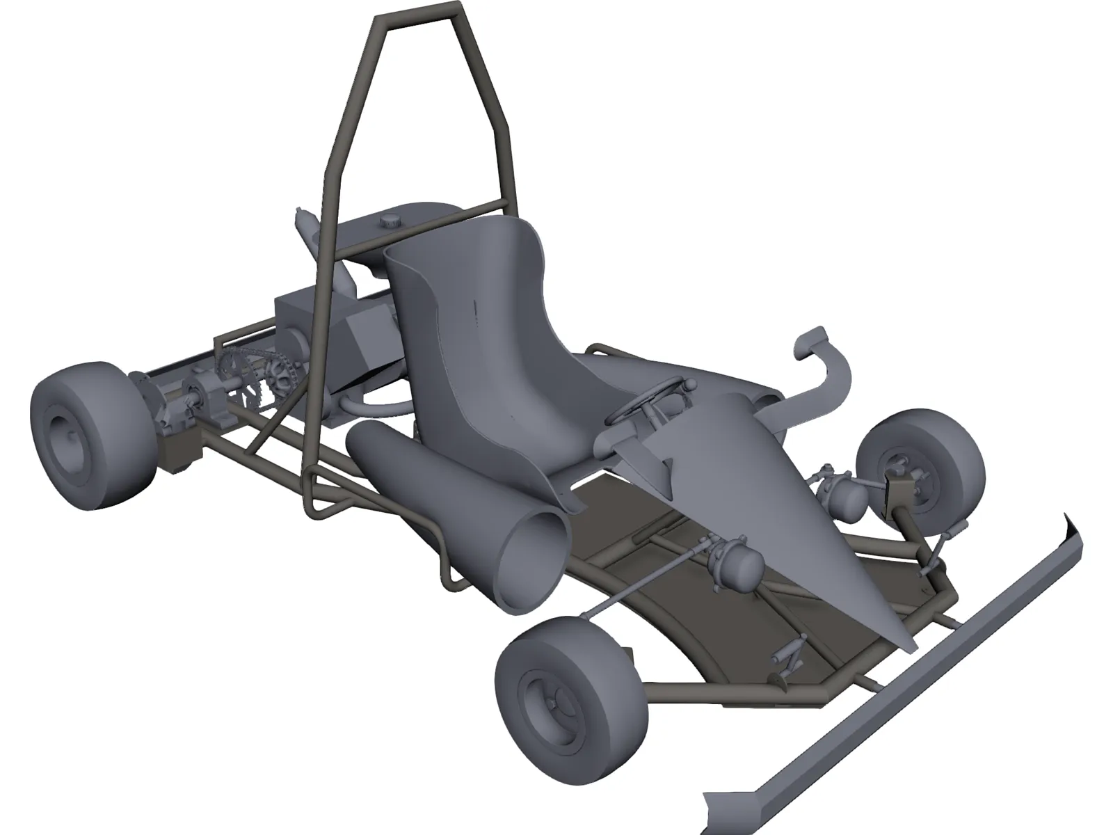 Go Kart 3D Model main preview