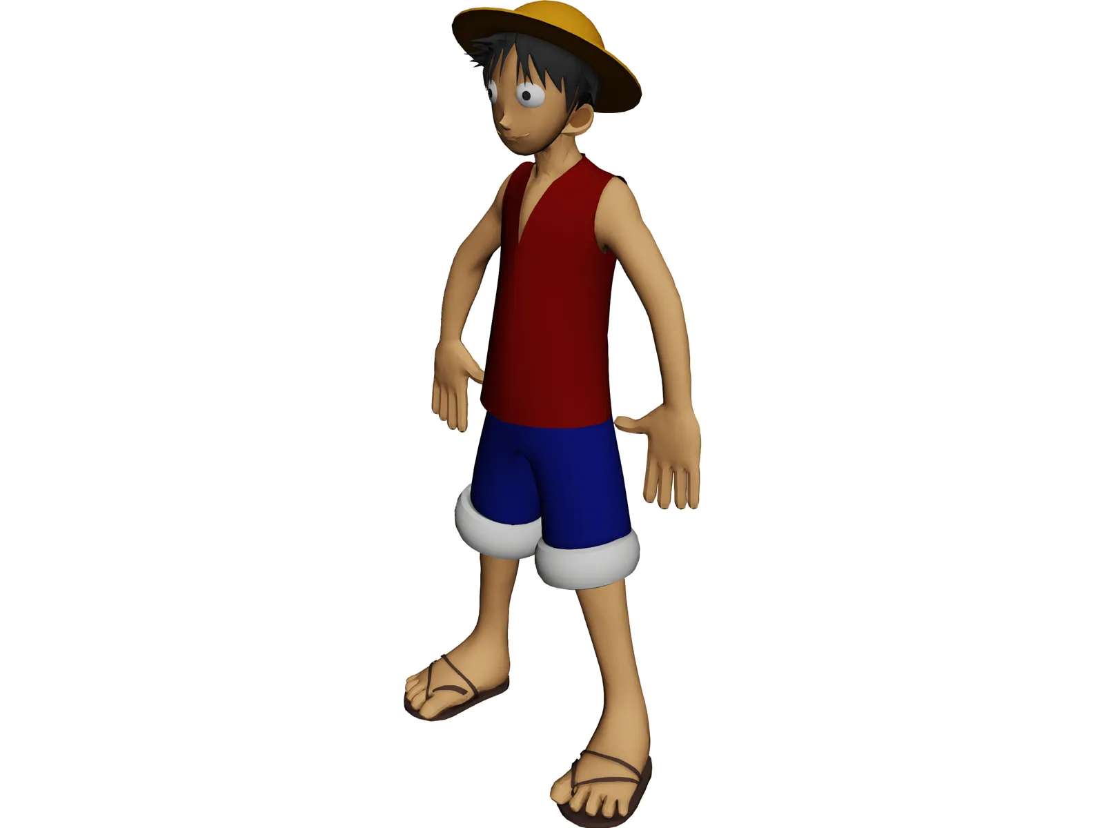 Luffy 3D Model main preview
