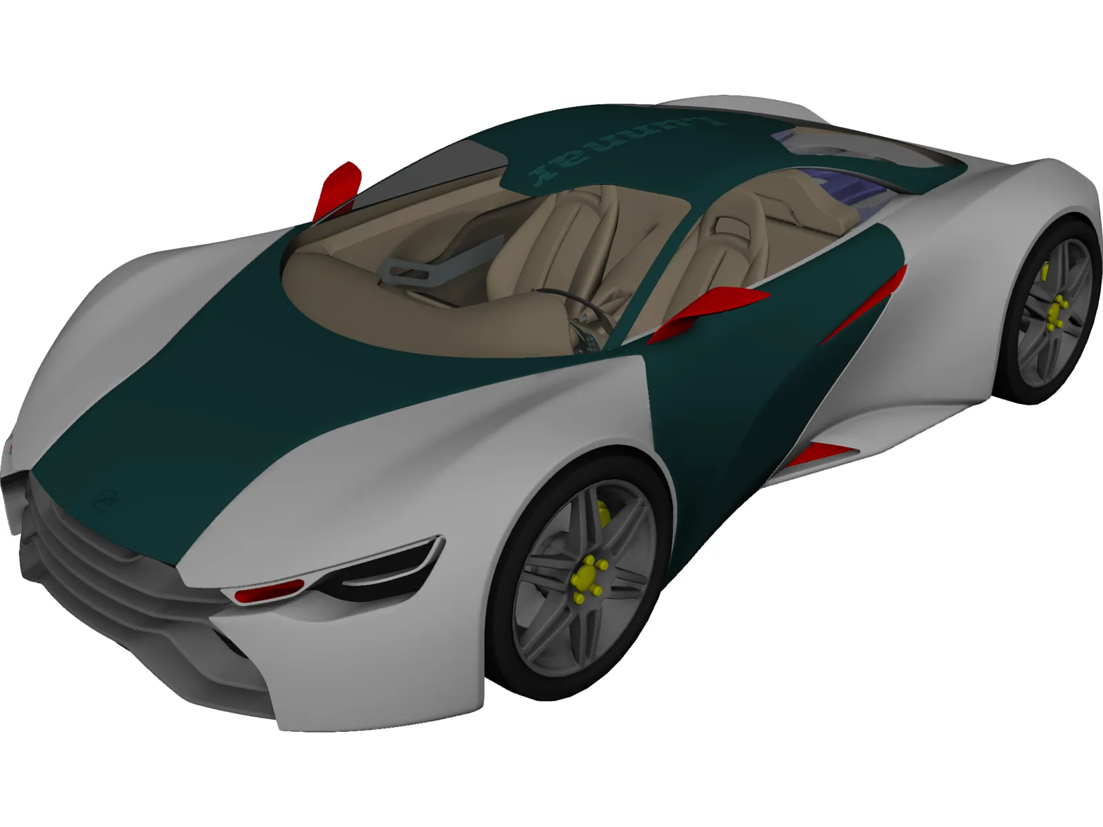Sport Car Concept 3D Model main preview