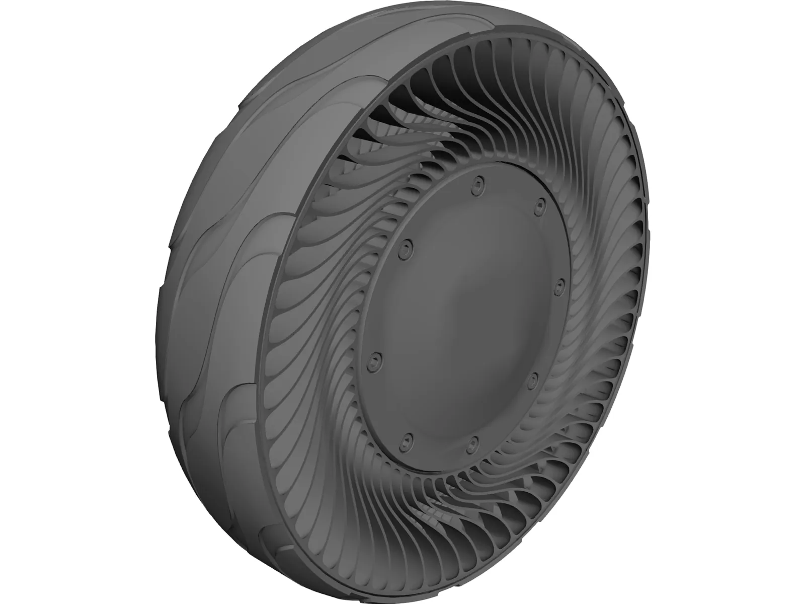 Airless Tire 3D Model main preview