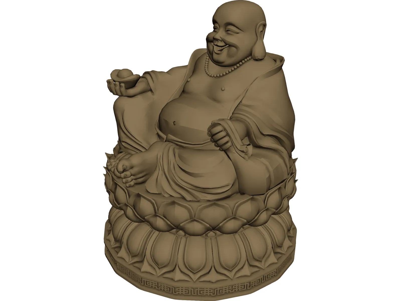 Oriental Buddha 3D Model main preview
