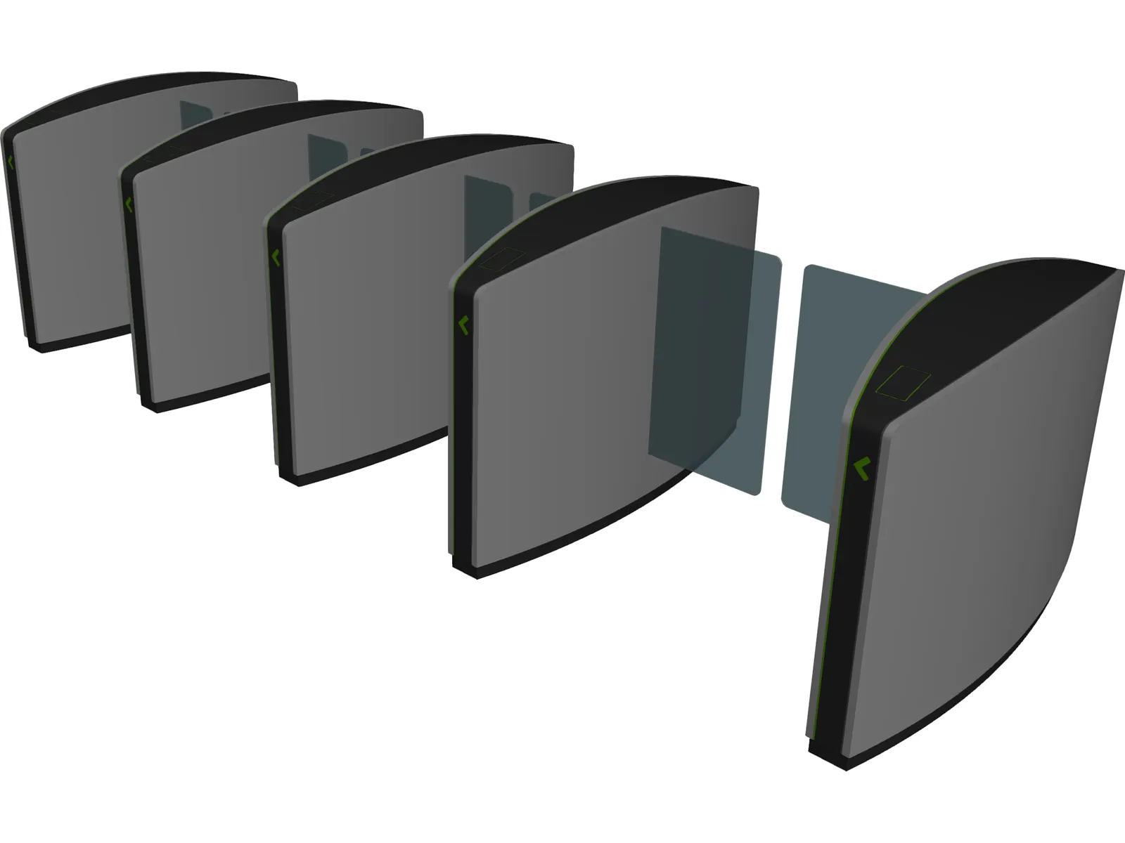 Boon Edam Speedlane 3D Model main preview